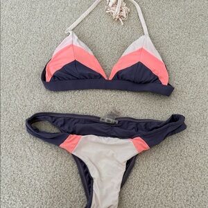 PQ Swim Pink and Navy Bikini Set